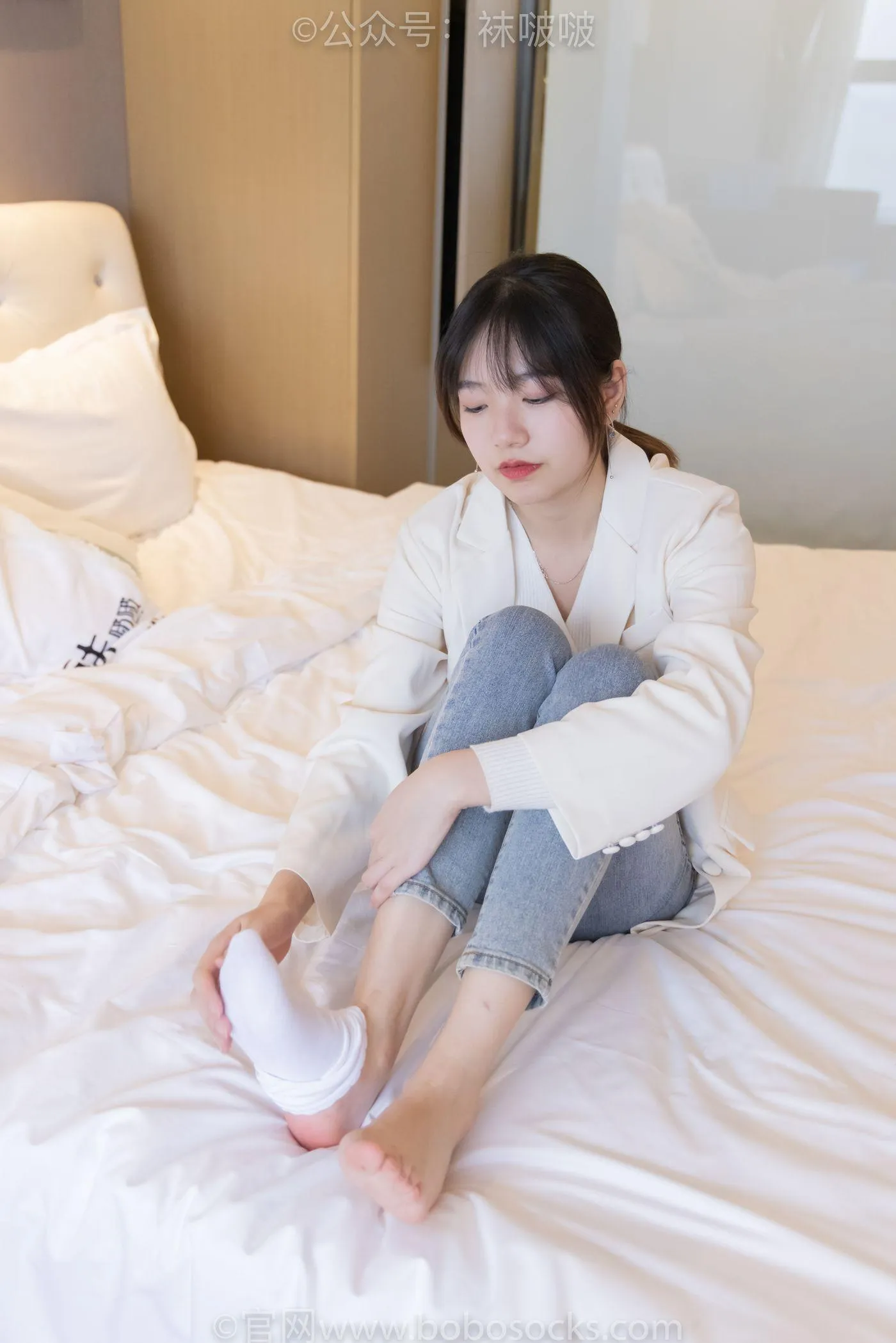 [BoBoSocks袜啵啵]NO.050 小甜豆-高跟长靴、白棉袜 [175P]插图6